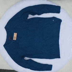 American Eagle Outfitters Teal Crew Neck Sweater 2016